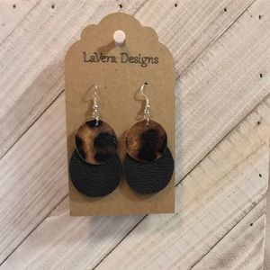 Genuine and Faux Leather Earrings
